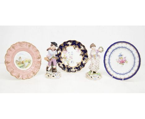 Two early 20th Century first firings from King Street Derby figures of Summer and Winter by S&amp;H WE J Dean, hand painted p