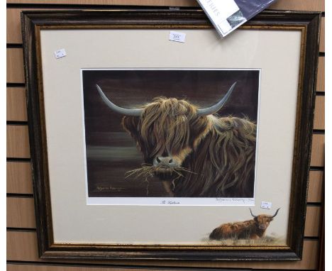 Signed print by Pollyanna Pickering of Highland cattle 15/100