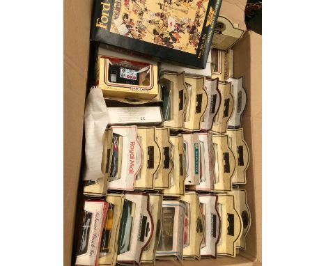 Boxed and unboxed Corgi and Days Gone By including wall hanging cabinets