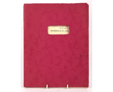 The Revenge of Doctor Death, (Madhouse, 1974) Original Script, Inscribed by Vincent Price to Alan Frank  American Internation