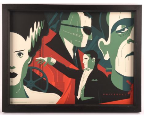 Tom Whalen: Two related Limited edition silkscreen prints, The Universal Monsters (2013) comprises: The Mummy and The Creatur