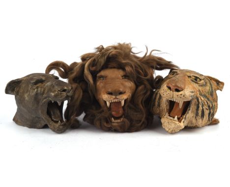 Gerry Anderson: Three Original Prop Big Cat heads, screen used, as made by property master Peter Holmes, the Lion's head feat