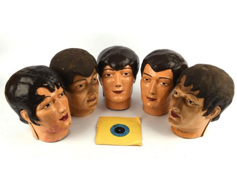 Godley & Creme. An Englishman In New York (1979) - Five Original Prop hand-painted fibre-glass heads, as made by property mas