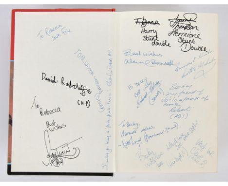 Harry Potter and the Goblet of Fire - Signed Hardback book. With cast and crew signatures, signed on the set of the first Har