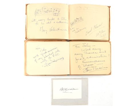 Autographs: Classical music related  Two autograph albums, in total 200+ pages, containing 135+ and 40+ signatures of Interna