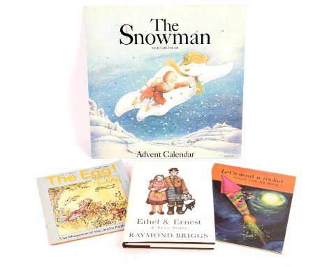 BRIGGS (Raymond) Quentin Blake, and others. Three related books, two of which are Signed; and The Snowman vinyl record advent