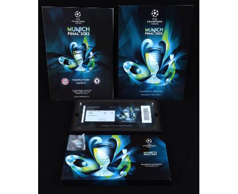 Signed Chelsea Champions League Munich Final 2012 Programme and other items- Official Program Signed to front cover by Chelse