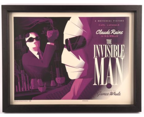Tom Whalen: The Invisible Man, The Universal Monsters (2013) Limited edition silkscreen print, framed with non-reflective UV 