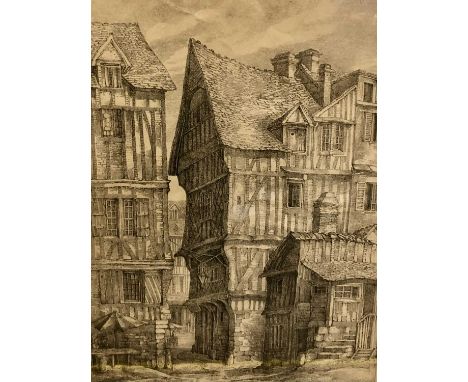 J Fudge (British, 19th Century), Four prints of Rouen, France, including one after John Nash, lithograph, 15x12ins., approx.,