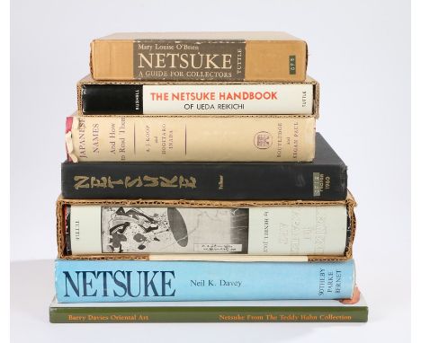 Japanese Art reference books, to include Japanese Names A.J. Koop, Netsuke, Neil K. Davey, Netsuke handbook Ueda Reikichi, Ne