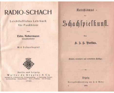 Nebermann, Edm. Radio - Schach. Leichtfaßliches Lehrbuch für Funkhörer. Berlin und Leipzig, de Gruyter, 1926. 8°. Mit vielen 