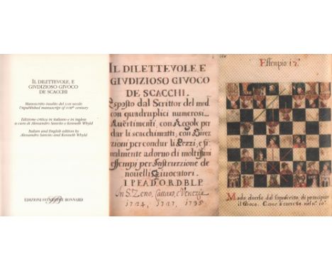 Il dilettevole, e givdizioso givoco de scacchi. Manoscritto inedito del XVIII secolo. Unpublished manuscript of XVIIIth centu