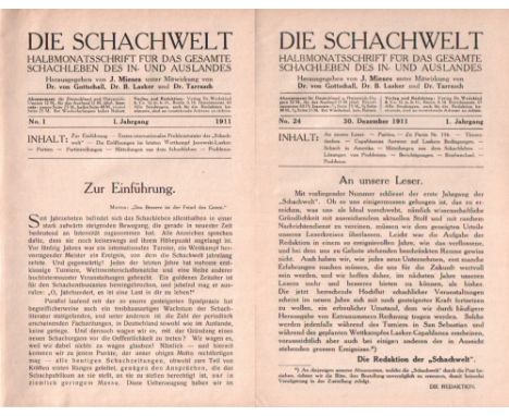 Die Schachwelt. Halbmonatsschrift für das gesamte Schachleben des In- und Auslandes. Herausgegeben von J. Mieses unter Mitwir