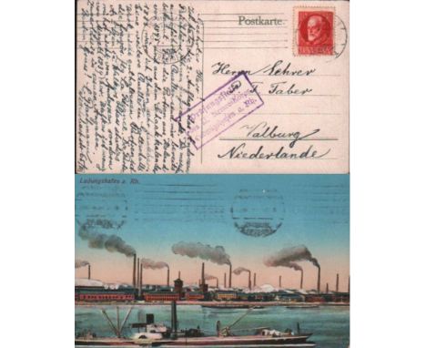 Bachmann, Ludwig. Postalisch gelaufene Postkarte mit eigenhändig von Bachmann geschriebenen Text an P. F. Faber in deutscher 