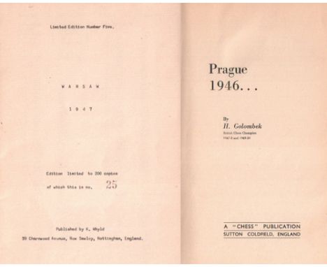 Warschau 1947. Whyld, K(enneth). (Hrsg.) Warsaw 1947. Nottingham, Whyld, ca. 1959. 8°. 12 unn. Bll. Orig. geheftet. (30) * Be