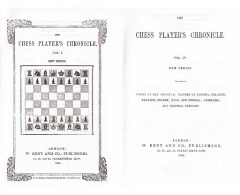 The Chess Player's Chronicle. Edited by Howard Staunton and R. B. Brien. Nachdruck der Ausgaben London 1853 - 1856. 4 Bände. 