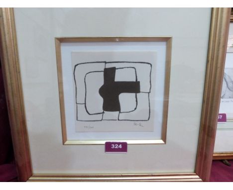 AFTER CONRAD MARCA-RELLI. AMERICAN 1913-2000 Abstract study. Signed initials and numbered 441/500. Lithograph 5' x 5¼'