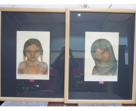DIEGO RIVERA. SPANISH 1886-1957 The Native Girl; Indian Girl. A pair. Lithograph 17½' x 12'
