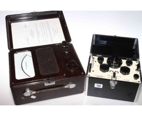 Two vintage amp meters