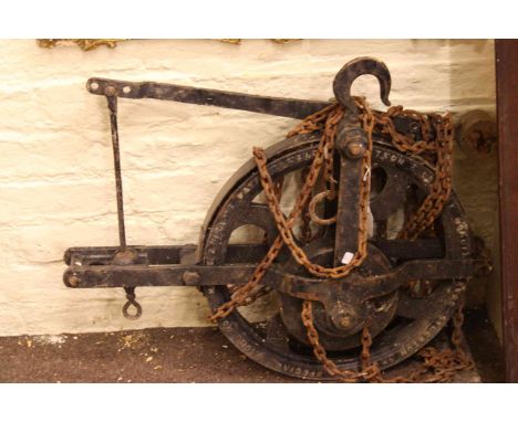 Vintage cast Head Wrightson hoist