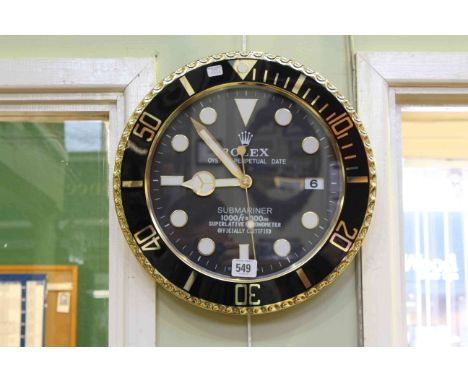 Black and gold cased quartz wall clock