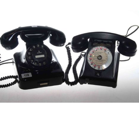 Two vintage telephones