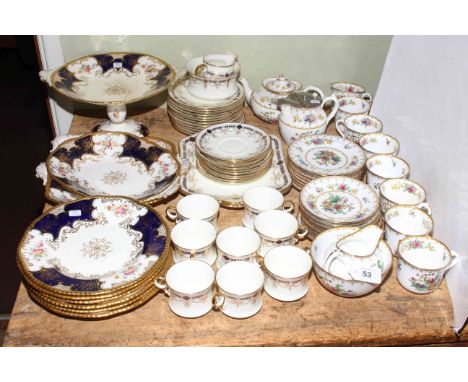 Coalport dessert service, Copeland Spode and Cauldon tea sets