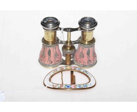 Vintage opera glasses and buckle
