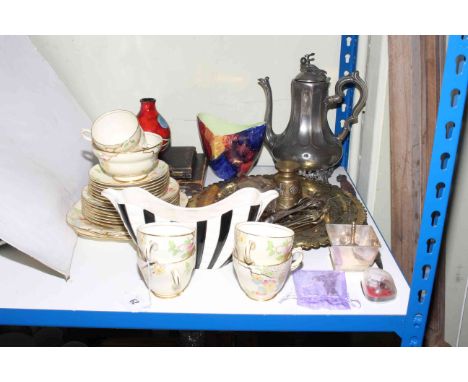 Poole vase, Maling vase, cutlery, silver plate, teaware, etc