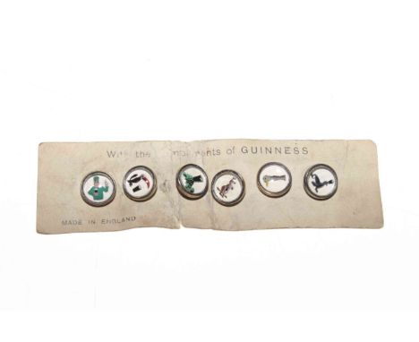 Set of six vintage Guinness waistcoat buttons