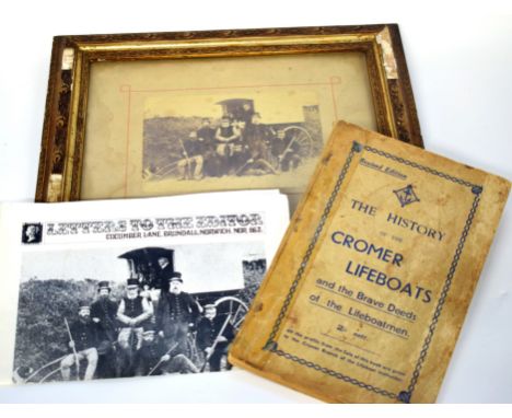 Victorian photo of game van with gamekeepers on the Gunton Estate with related magazine article, together with "The History o