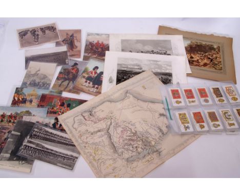 Small quantity of postcards, mainly military, Scottish regiments, Black Watch, Highland Light Infantry etc 