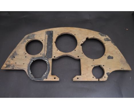 A De Havilland Tiger Moth Instrument panel and Mk.VIII goggles (a/f), the wooden panel (less instruments) reputedly came from