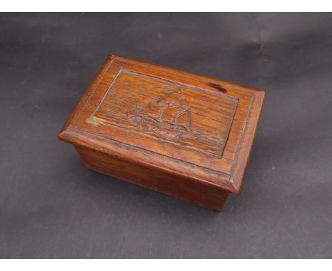 A teak trinket box crafted from HMS Iron Duke, flagship at Jutland