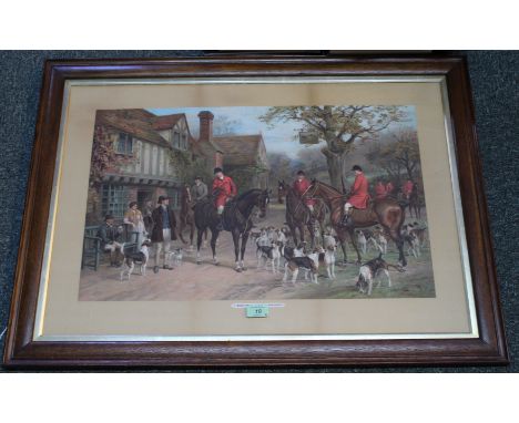 Two vintage hunting prints, both framed and glazed