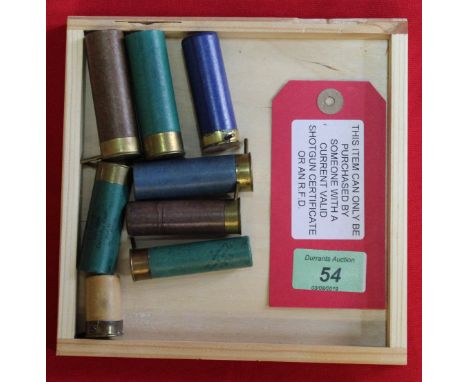 A variety of pin-fire shotgun cartridges including two unused 10 bore Eley cases, this item can only be purchased by someone 