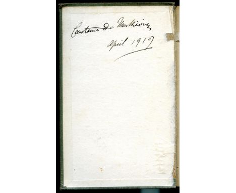 [CONSTANCE DE MARKIEWICZ]Bertrand Russell. Roads to Freedom.  London 1918, first edition, signed on front paste-down by Const