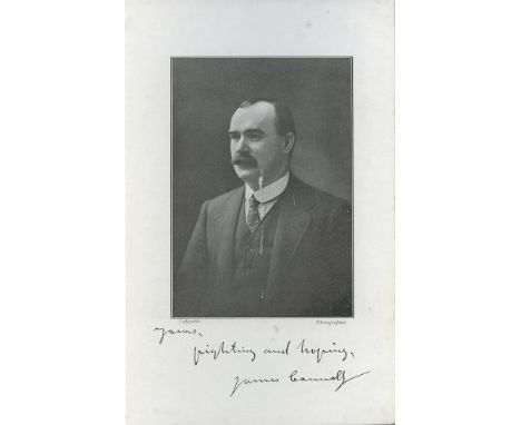 [JAMES CONNOLLY]A Lafayette black and white half length portrait photograph of James Connolly, 14.5 x 10cm, printed on card, 