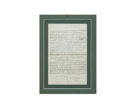 [P.H. PEARSE, SIGNATORY OF THE 19169 PROCLAMATION]A manuscript 'Copy of P.H. Pearse statement written in Kilmainham Prison 2n
