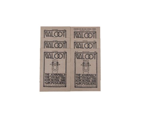 GALOOT: THE JOURNAL OF THE 5TH BATTALION OF THE ROYAL DUBLIN FUSILIERSNo 1 (Sep 1915), No 2 (Oct 1916), No 3 (Nov 1916), Nov 
