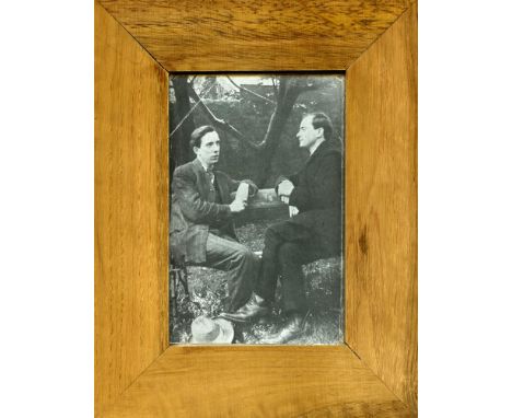 CONSTANCE MARKIEVICZ, a circular monochrome portrait print, 19cm diameter, together with a framed monochrome clipping of Padr