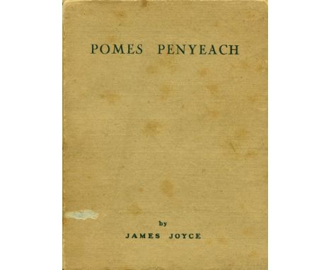 JOYCE (JAMES)Pomes PenyeachShakespeare and Company Paris, 1927. First edition. Original pale green paper covered boards lette