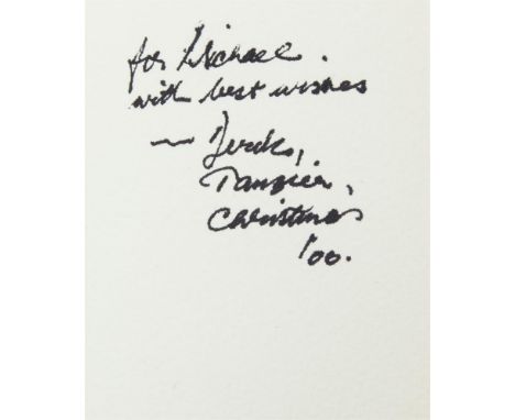 HEANY (SEAMUS) & NEUMANN (MAX)AudenesqueSigned and inscribed by Derek Mahon, Christmas 2000. Published by Maeght, 1998. One o