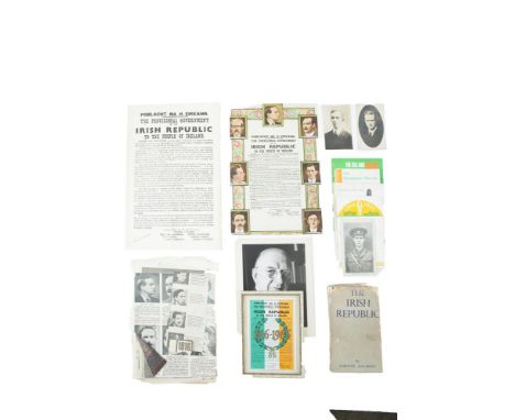 EAMON DE VALERA AND 1916A collection comprising: The Irish Republic by Dorothy MacArdle, signed by Dev; a portrait photograph