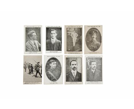 “IRISH REBELLION” POSTCARDSA collection of 8 monochrome portrait postcards of Rebellion leaders, including Edward Daly, Micha