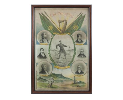 THE MEN OF '98, Who Fears to Speak of '98, Death of Father Michael Murphy at Arklow, 9th June, 1798A colour poster depicting 