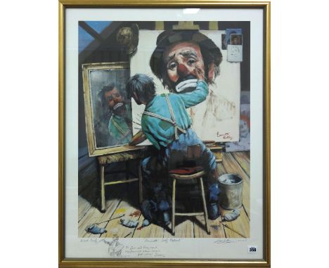 Barry Leighton Jones (British, b. 1933), Emmett's self portrait, signed 'Leighton Jones', titled and inscribed in pencil in m