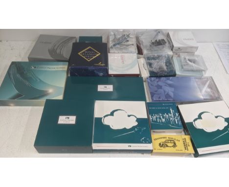 A collection of boxed Diecast model aircrafts, mostly Cathay Pacific examples as well as and Air Hong Kong Boeing 747-200 in 