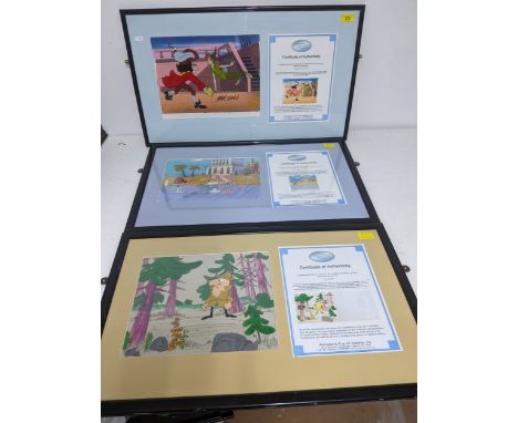 A group of two Animation and Fine Art Galleries Inc. animation cells and a limited edition sericel - The Inspector/ The Pink 