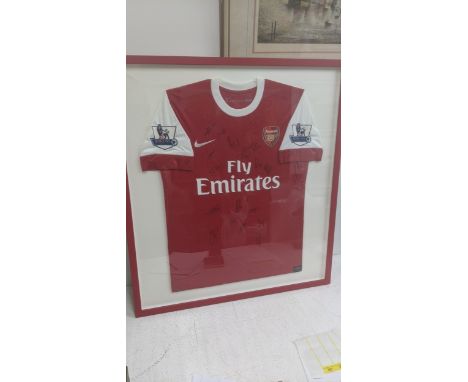 A framed and glazed 2010/2011 Arsenal shirt with signaturesLocation:If there is no condition report, please request.